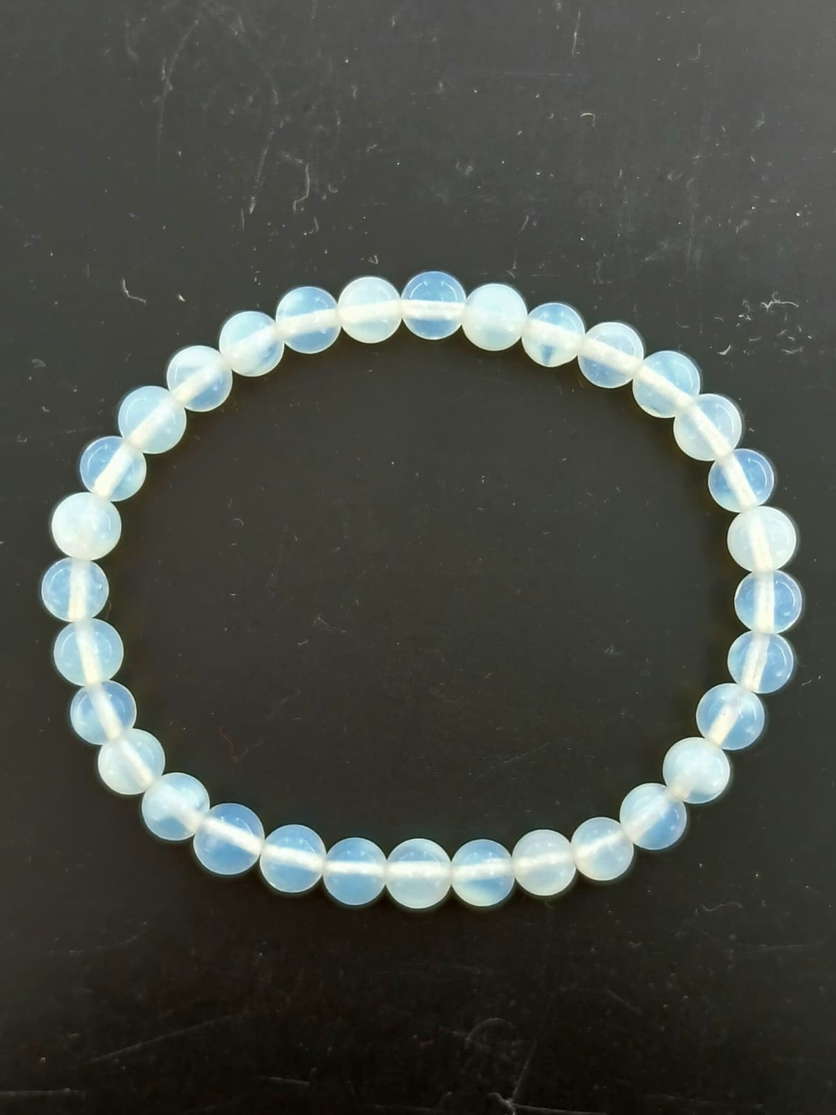 BRACCIALETTO IN VETRO OPALITE ELASTICO MISURA POLS BRACCIALETTO IN VETRO OPALITE ELASTICO MISURA POLS