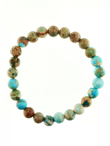 BRACCIALETTO VARISCITE IN PIETRA DURA ELASTICO, SF