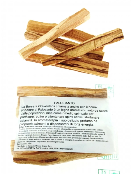INCENSO NATURALE PALO SANTO, PALETTI DIMENSIONI CI