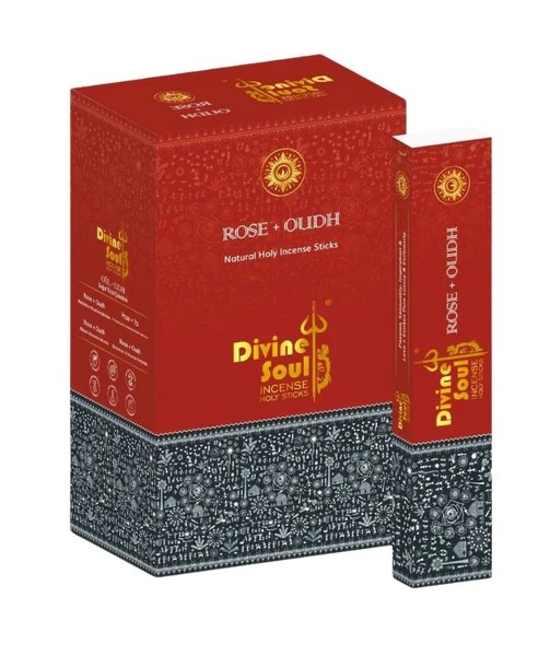 INCENSO DIVINE SOUL, FRAGRANZA ROSA + OUDH INCENSO DIVINE SOUL, FRAGRANZA ROSA + OUDH