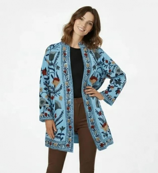 GIACCA SUZANI RICAMATA, MODELLO GIACCA MEDIA IN CO