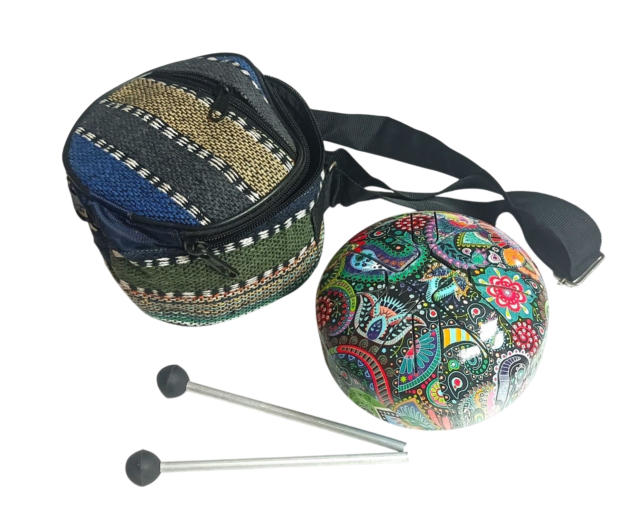 TAMBURO TONGUE DRUM IN METALLO , CON CUSTODIA TAMBURO TONGUE DRUM IN METALLO , CON CUSTODIA