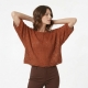 MAGLIA PONCHO CON MANICHE A PIPISTRELLO, IN COTONE