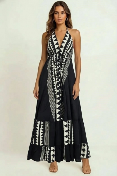 VESTITO&nbsp;LUNGO IN VISCOSA LEGGERA INDIANA.SPA