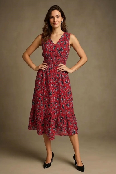 VESTITO LUNGO IN COTONE INDIANO.SPALLINE LAR