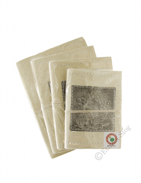 SET CON 4 NOTEBOOK BIANCHI RIVESTITI CON PIASTRA M