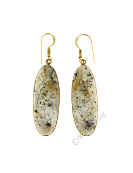 ORECCHINI IN OTTONE CON PIETRA DURA - PIETRE E FOR