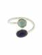 ANELLO IN ARGENTO SPIRALE&nbsp;CON 2 PIETRE DURE&nbsp;MISTE