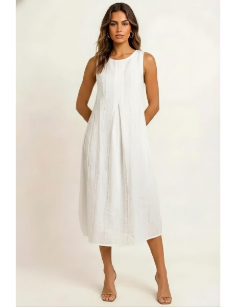 VESTITO LUNGO IN MAGLINA IN TINTA UNITA, SENZA MAN