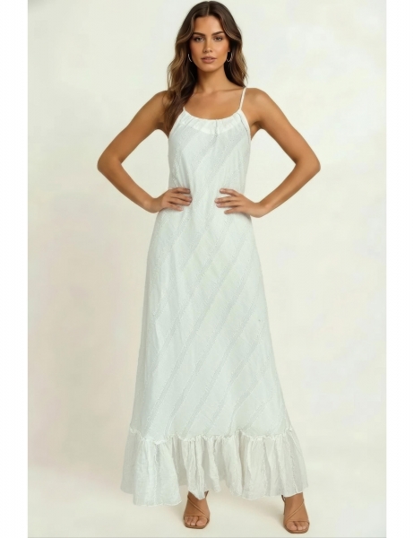 VESTITO LUNGO IN MAGLINA IN TINTA UNITA, SENZA MAN