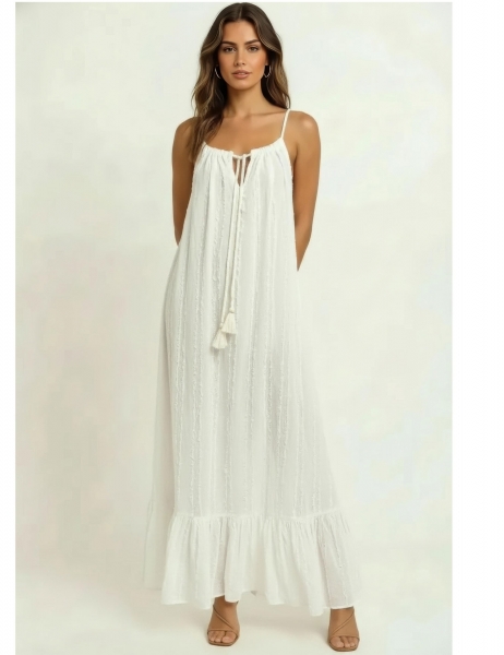 VESTITO LUNGO IN MAGLINA IN TINTA UNITA, SENZA MAN