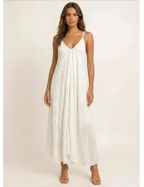 VESTITO LUNGO IN COTONE GREZZOMATERIALE : 10