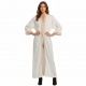 GIACCHINO KIMONO LUNGO IN COTONE BIANCO, CON MANIC