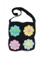 BORSA&nbsp;DA SPALLA IN COTONE RICAMATO A UNCINETTO CON