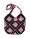 BORSA&nbsp;DA SPALLA IN COTONE RICAMATO A UNCINETTO CON