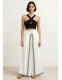 PANTALONE FINTO PANTAPAREO&nbsp;IN DOPPIO COTONE BIANCO