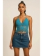 TOP REGGISENO&nbsp;IN COTONE UNCINETTO FATTO A MANO.br