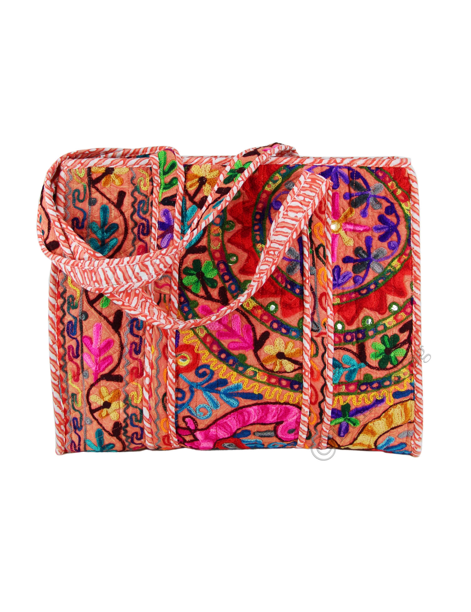 BORSA GRANDE TRACOLLA SACCA IN COTONE RICAMATA MOL BORSA GRANDE TRACOLLA SACCA IN COTONE RICAMATA MOL