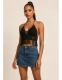TOP REGGISENO&nbsp;IN COTONE UNCINETTO FATTO A MANO.br