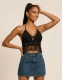 TOP REGGISENO&nbsp;IN COTONE UNCINETTO FATTO A MANO.br