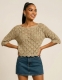 MAGLIA&nbsp;IN COTONE UNCINETTO FATTO A MANO.DISP