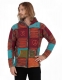 FELPA DA UOMO IN COTONE PATCHWORK STONEWASH E OVER