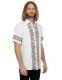 CAMICIA&nbsp;IN 100% COTONE BIANCO , MANICA CORTA , CON