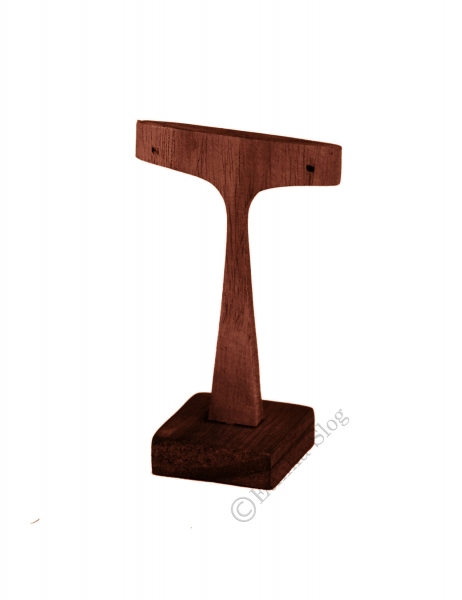 ESPOSITORE PER ORECCHINI IN LEGNO SCURO, ALT