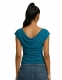 TOP&nbsp;, IN MAGLINA&nbsp;DI COTONE&nbsp;CON VISCOSA ED ELASTAN.