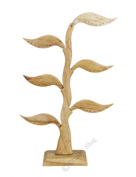ESPOSITORE PER ORECCHINI IN LEGNO CHIARO&nbsp;CON 5 FOG