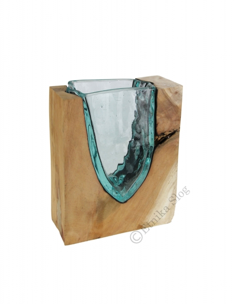 VASO / BOCCIA IN VETRO RICICLATO , TUTTO LAVORATO