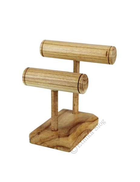 ESPOSITORE PER&nbsp;BRACCIALI IN LEGNO CHIARO&nbsp;CON&nbsp;2 RIP