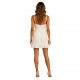 VESTITO CORTO IN COTONE BIANCOTAGLIA UNICA -