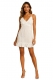 VESTITO CORTO IN COTONE BIANCOTAGLIA UNICA -