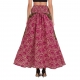 VESTITO LUNGO 3/4 IN MISTOSETA INDIANA, CON GONNA
