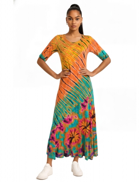 TOP TIE DYE CON TAGLI SULLA SCHIENA E FRANGE SOTTO