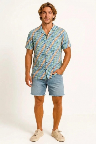 CAMICIA&nbsp;IN 100% COTONE BIANCO , MANICA CORTA , CON