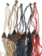 COLLANA MULTIFILE IN PERLINE E LEGNO, CHIUSURA CON