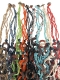 COLLANA MULTIFILE IN PERLINE E LEGNO, CHIUSURA CON