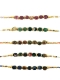 BRACCIALE&nbsp;IN PIETRE DURE E OTTONE, CHIUSURA A MOSC