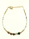 BRACCIALE&nbsp;IN PIETRE DURE E OTTONE, CHIUSURA A MOSC