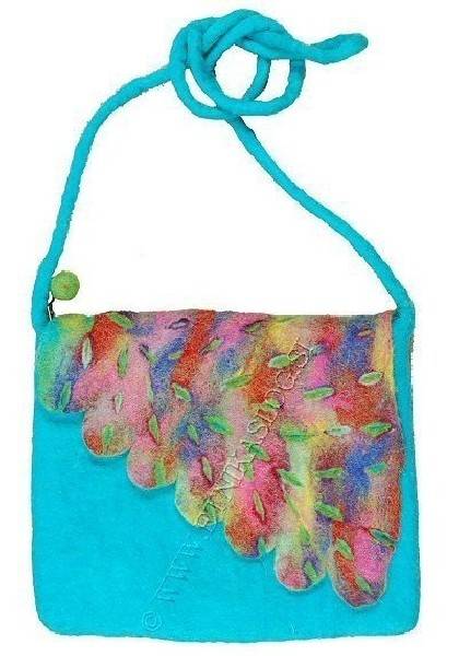 BORSA IN LANA COTTA, CHIUSURA INTERNA CON ZIP E RI