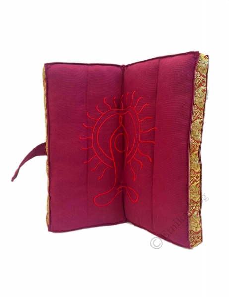 CUSCINO IMBOTTITO ROTONDO COTONE SARI PATCHWORK RI
