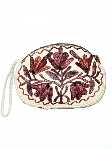 ASTUCCIO/POCHETTE CON LACCIO IN PELLE RICAMATAbr