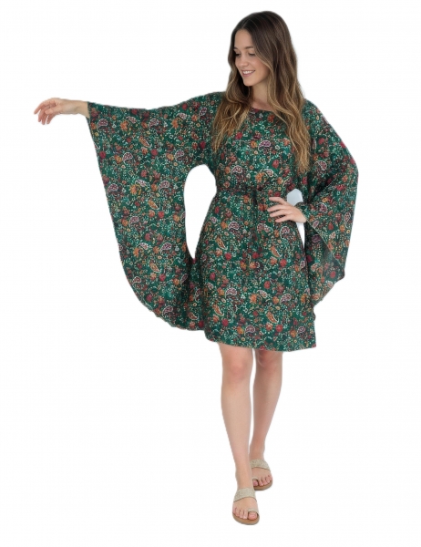 VESTITO MEDIA LUNGHEZZA CON AMPIA MANICA A FARLALL