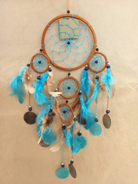 ACCHIAPPASOGNI O DREAMCATCHER INDONESIANO. LEGNO,