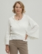 TOP BOLERO IN 100% COTONE TRAMA GROSSA , MANICA A