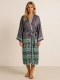KIMONO LUNGO CON MANICA AMPIA IN&nbsp;MISTOSETA INDIANA