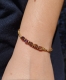 BRACCIALE&nbsp;IN PIETRE DURE E OTTONE, CHIUSURA A MOSC