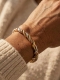 BRACCIALE APERTO IN RAME, OTTONE E METALLO INTRECC
